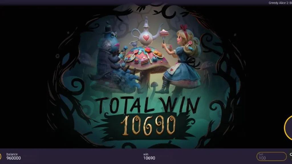 Greedy Alice 2: Bigger Bites slot game interface
